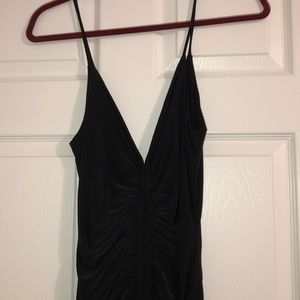 Black ruched dress